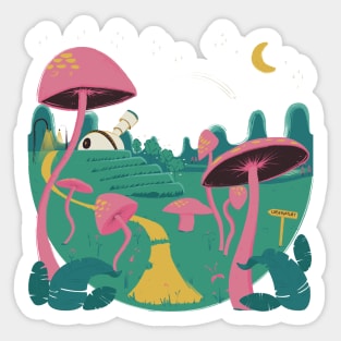 Mushroom Observatory Sticker